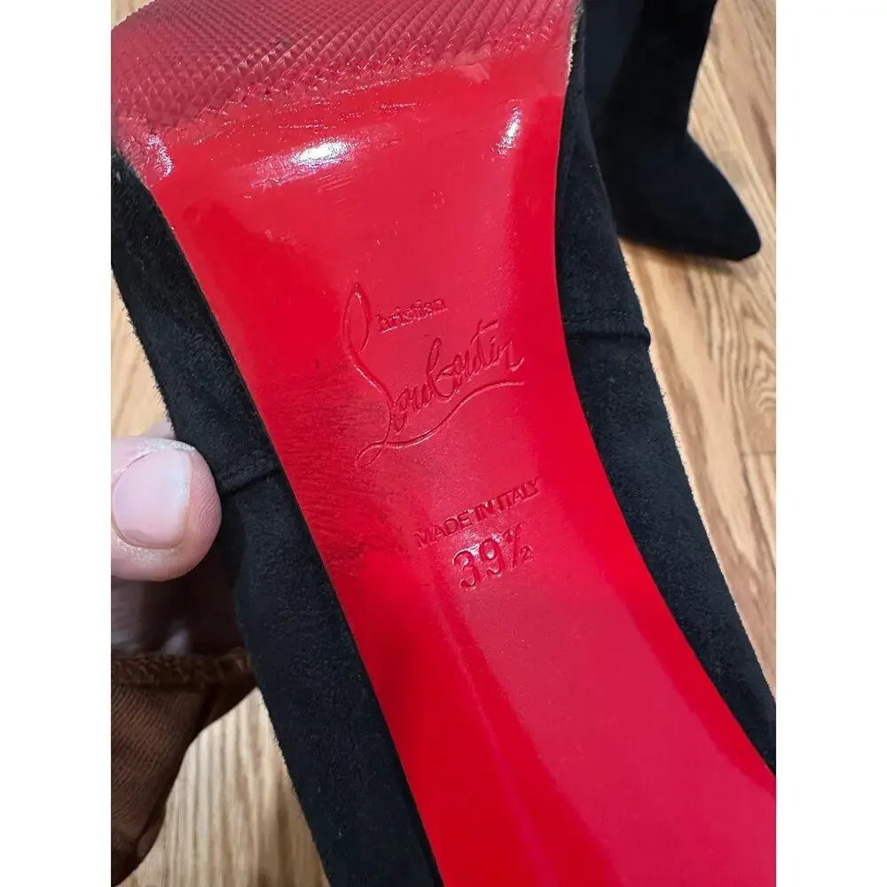 Christian Louboutin Black Suede Ankle Boots - Picture 8 of 16